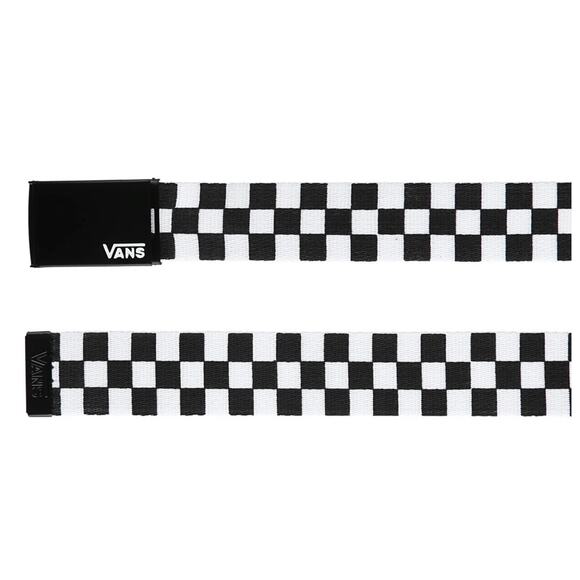 Vans Deppster II Web Belt One Size Classic Checkered Black White New - Picture 1 of 4
